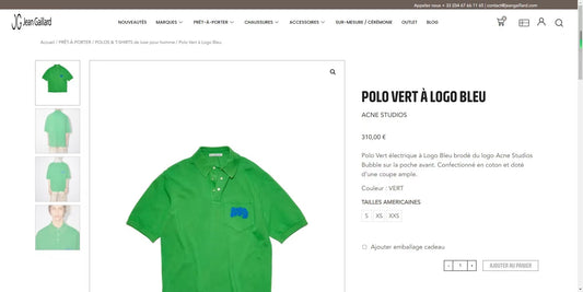 ACNE STUDIOS BUBBLE LOGO POLO T-SHIRT