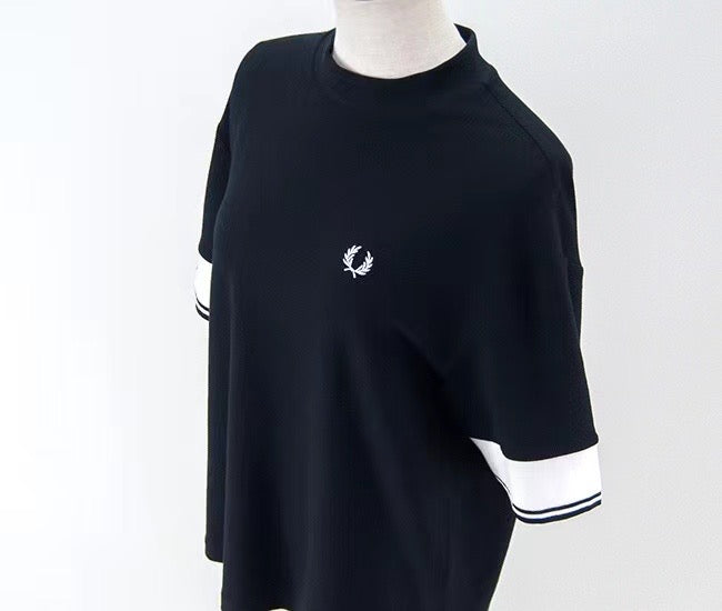 Fred perry 撞色刺繡logo tee