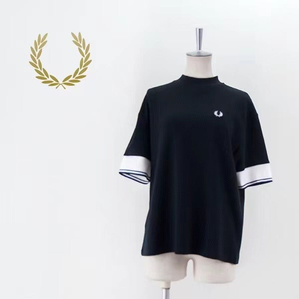 Fred perry 撞色刺繡logo tee