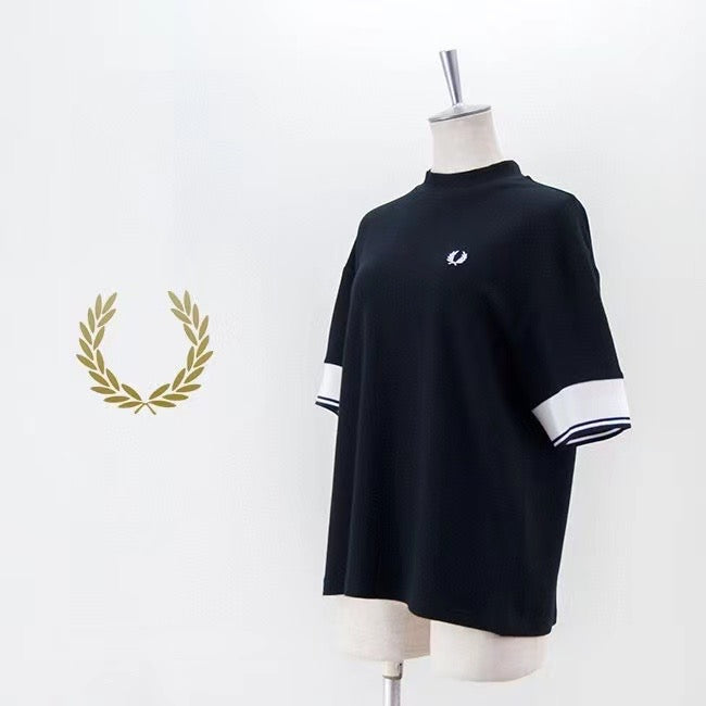 Fred perry 撞色刺繡logo tee