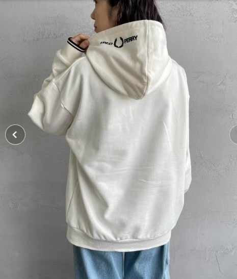 Fred perry刺繡撞色手袖hoodies