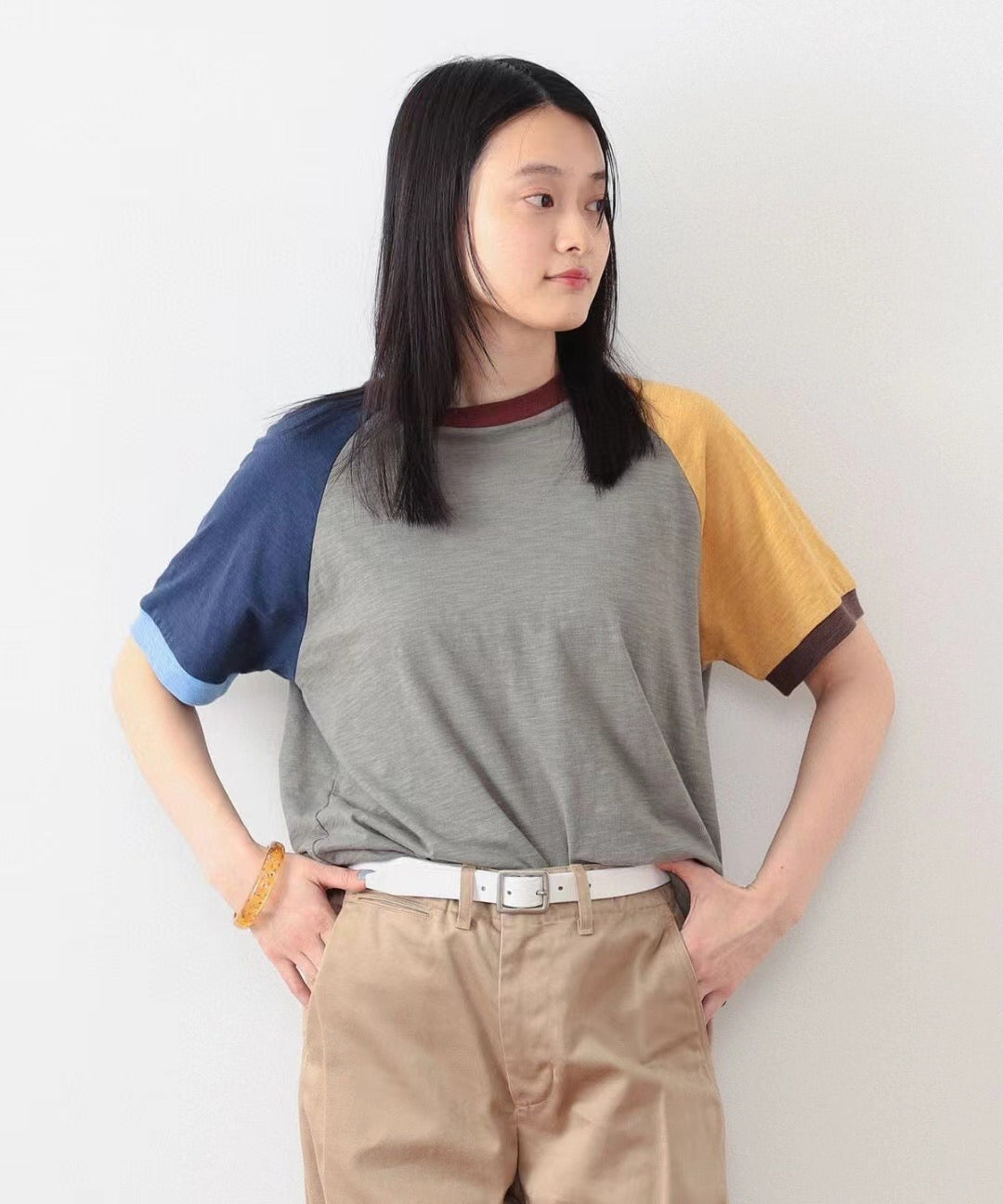 Beams boy拼色colourful tee