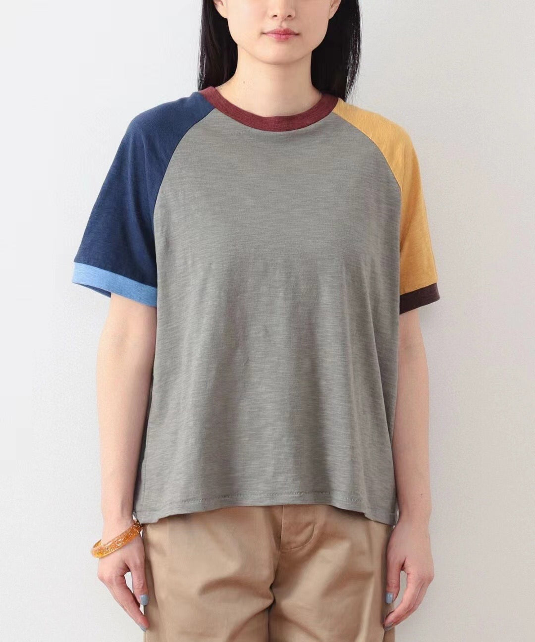 Beams boy拼色colourful tee