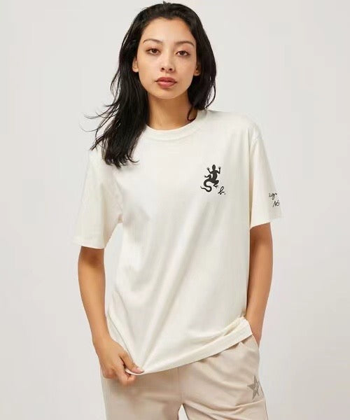 Agnes b 印花logo tee