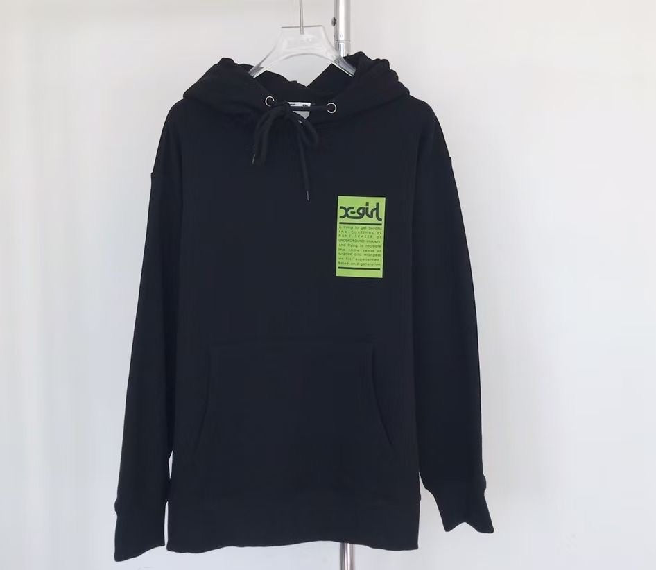 Xgirl 印花撞色hoodies