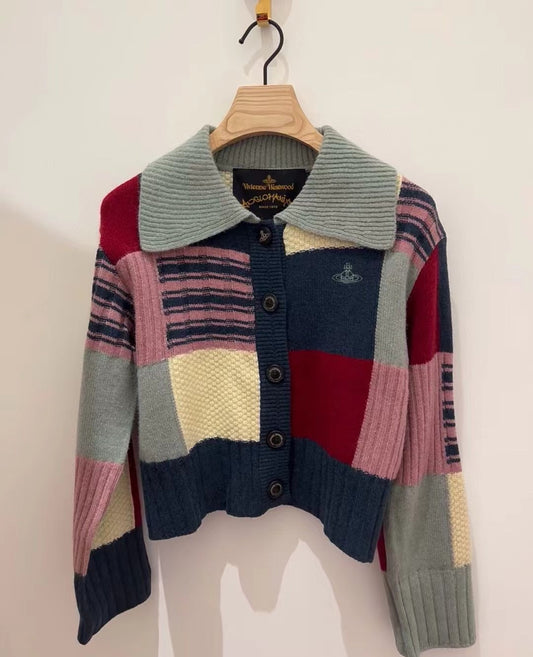 Vivienne Westwood 接拼羊毛針織Cardigan&nbsp;