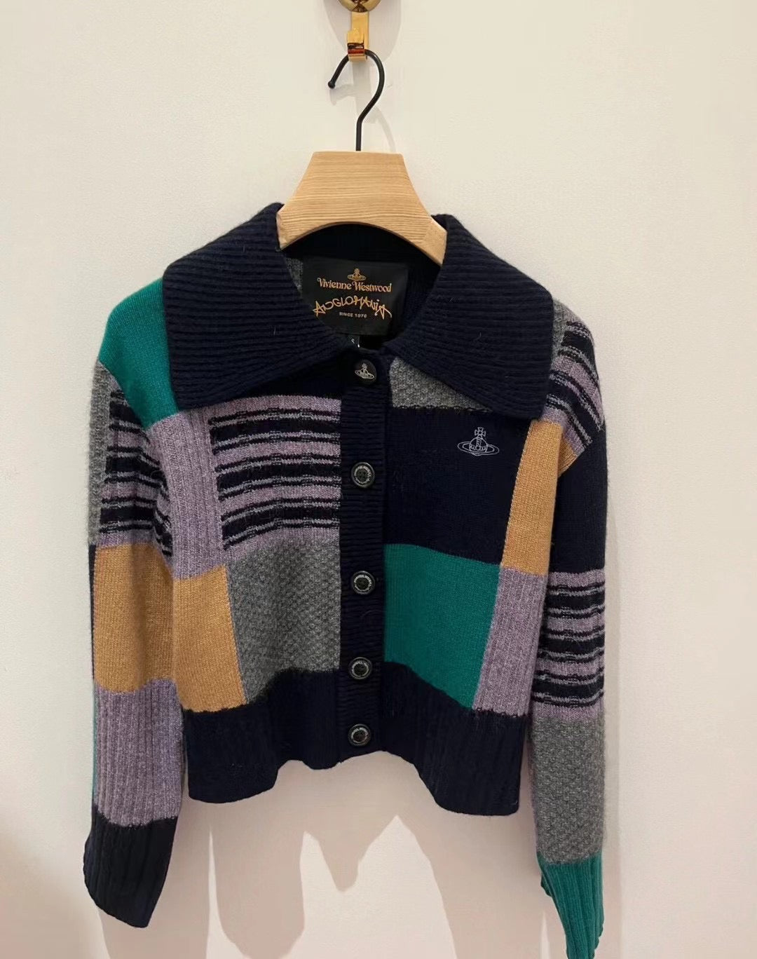 Vivienne Westwood 接拼羊毛針織Cardigan&nbsp;