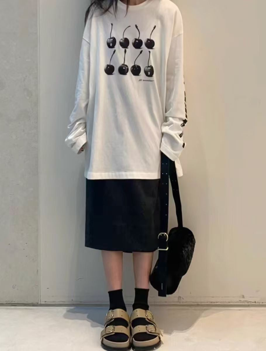 Jil Sander cherry長袖tee