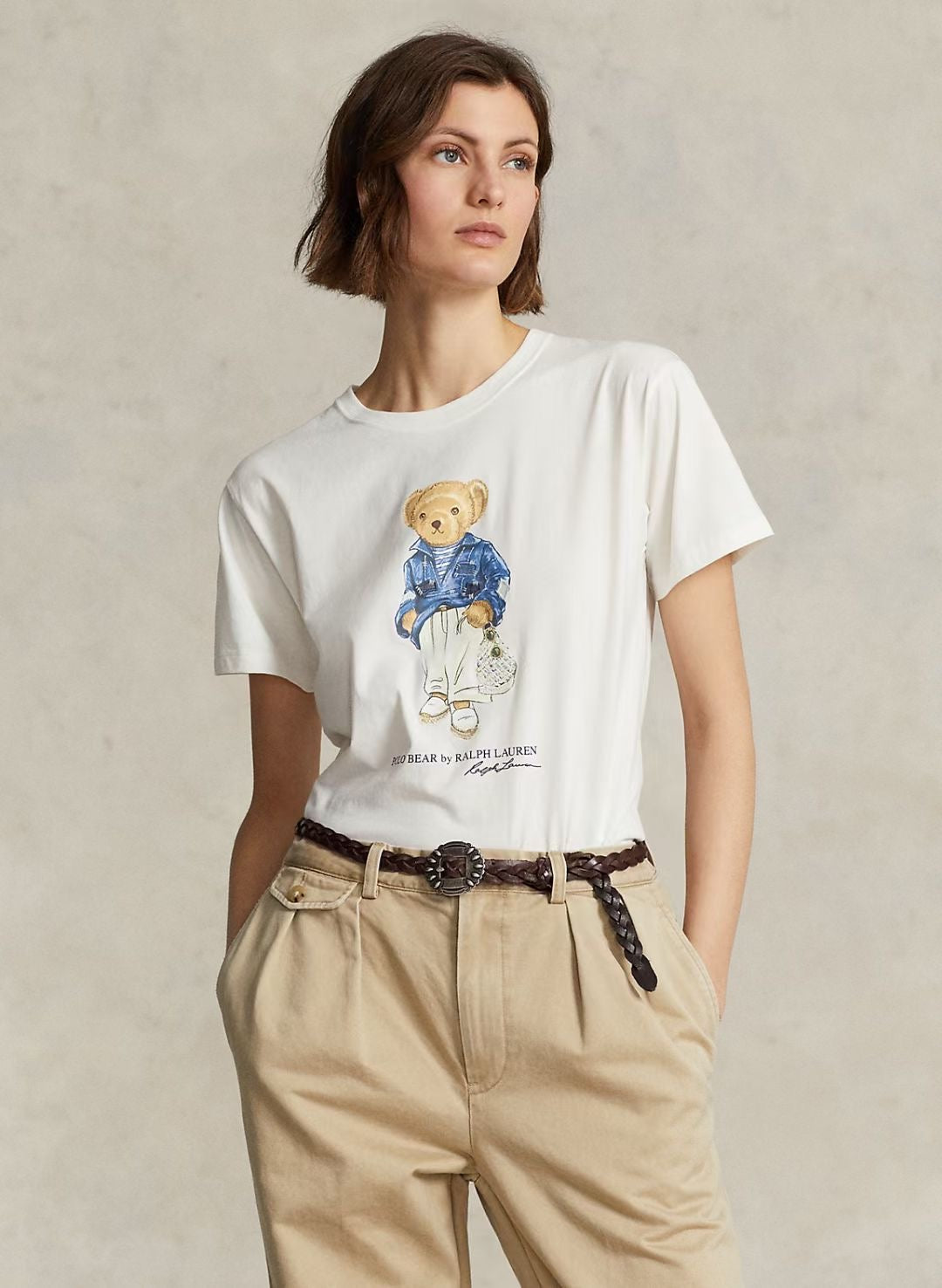 Polo bear 牛仔印花tee