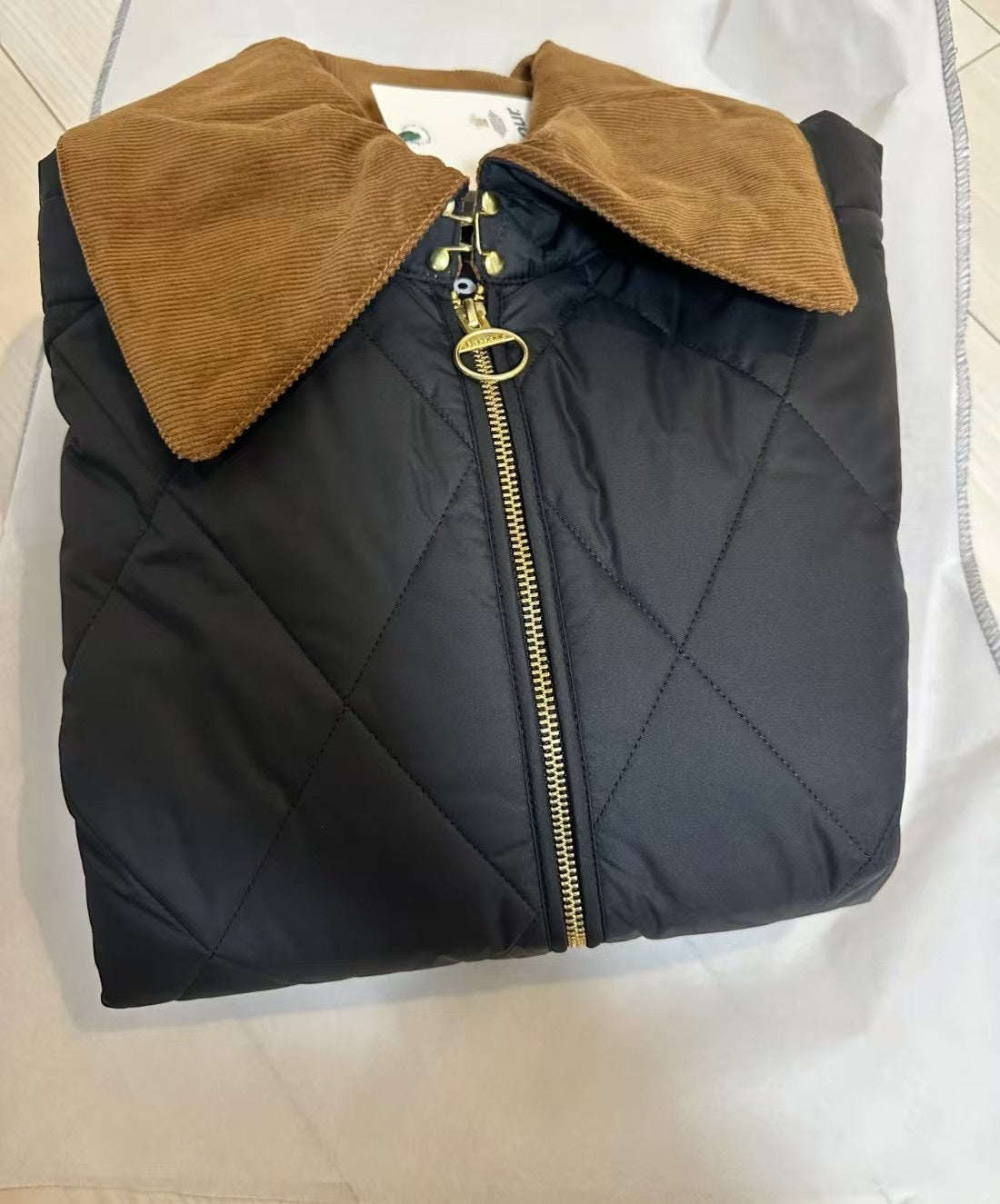 Barbour 灯芯絨領夾棉外套