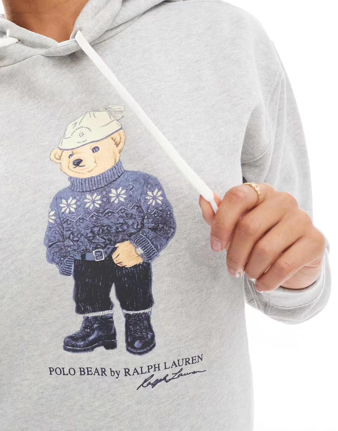 Polo bear with sweater logo hoodies