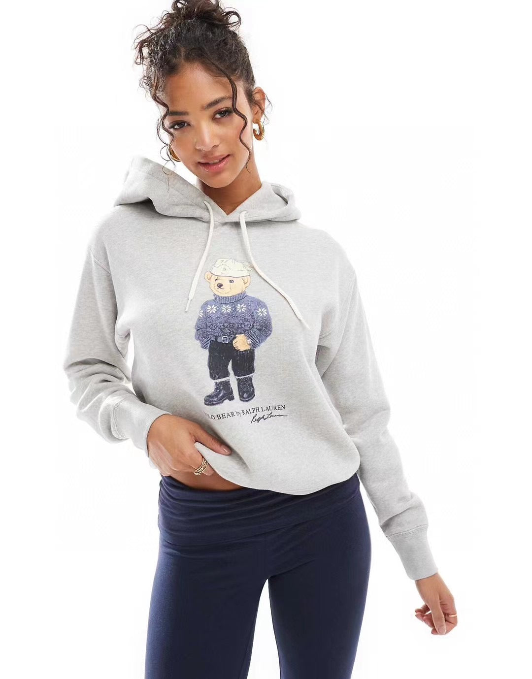 Polo bear with sweater logo hoodies