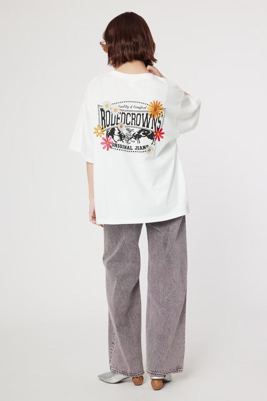 Rodeo crowns flower tee