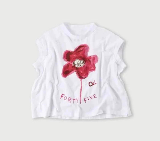 45R flower tee