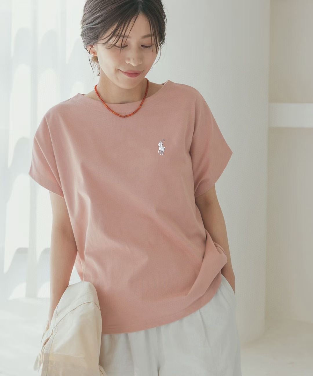 Polo logo 刺繡tee