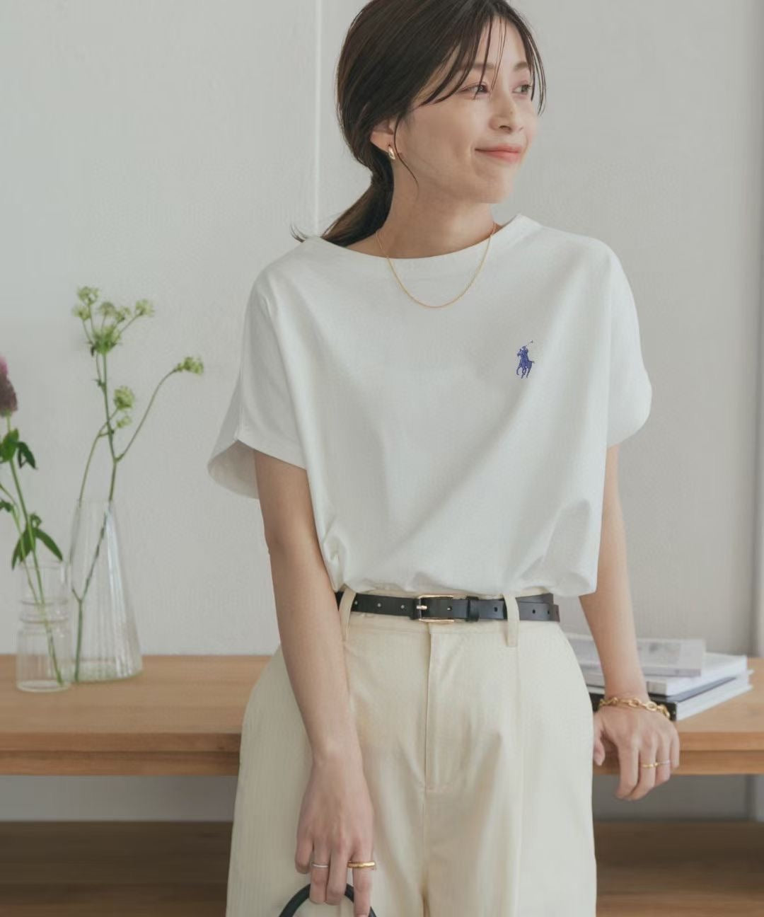 Polo logo 刺繡tee