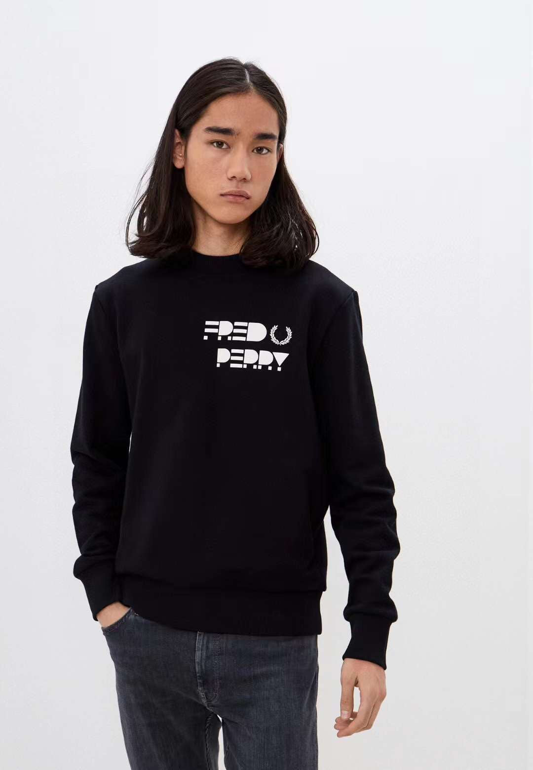 Fred perry logo圓領衛衣