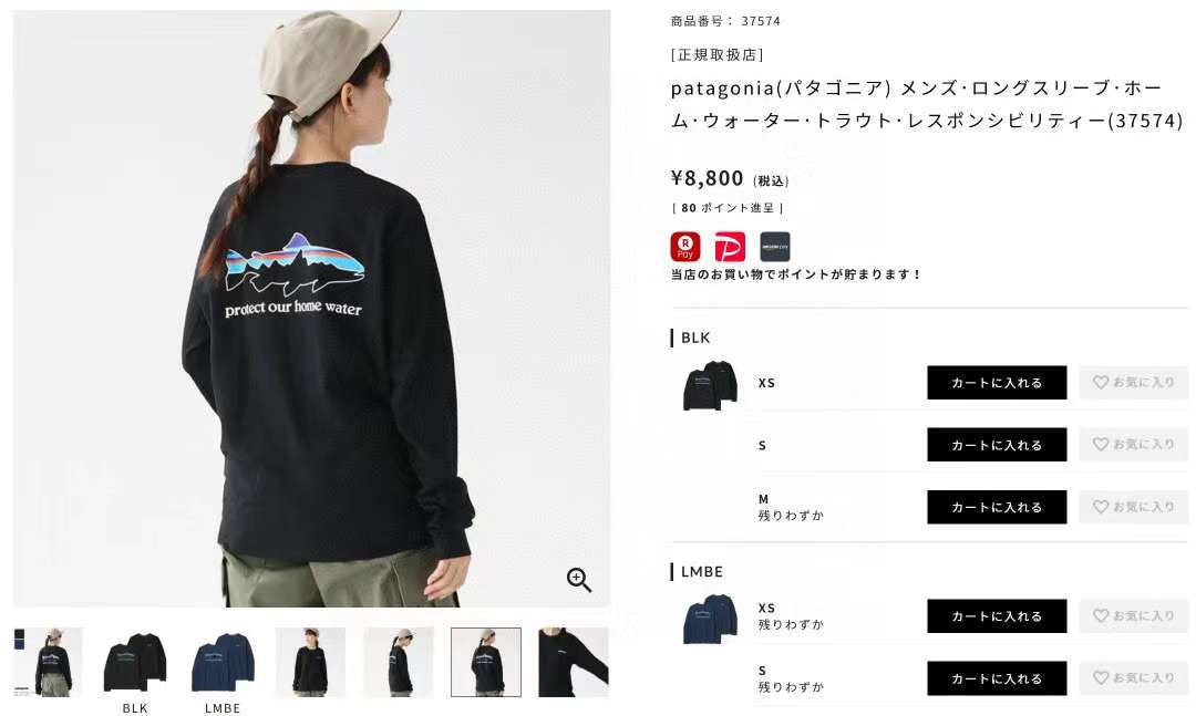 Patagonia 長袖tee