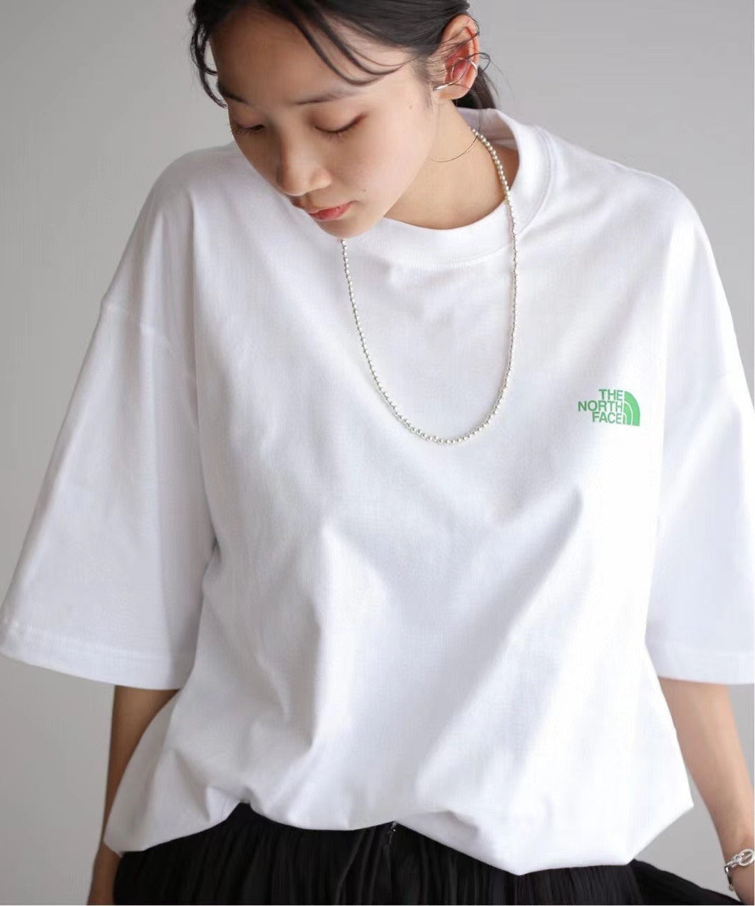 The North Face logo tee