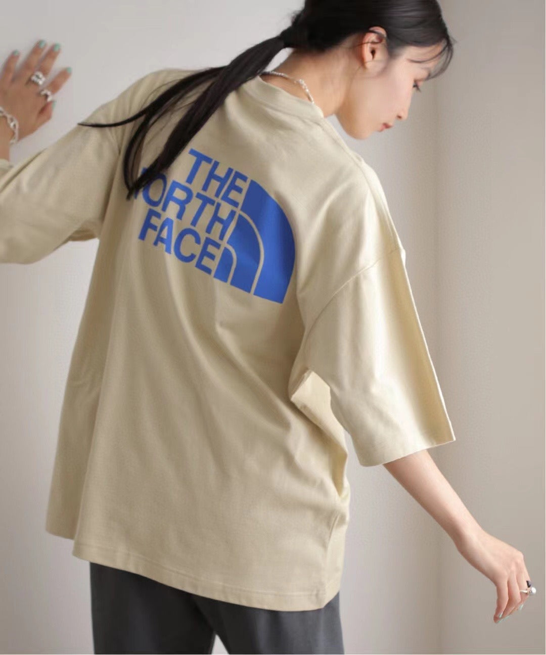 The North Face logo tee