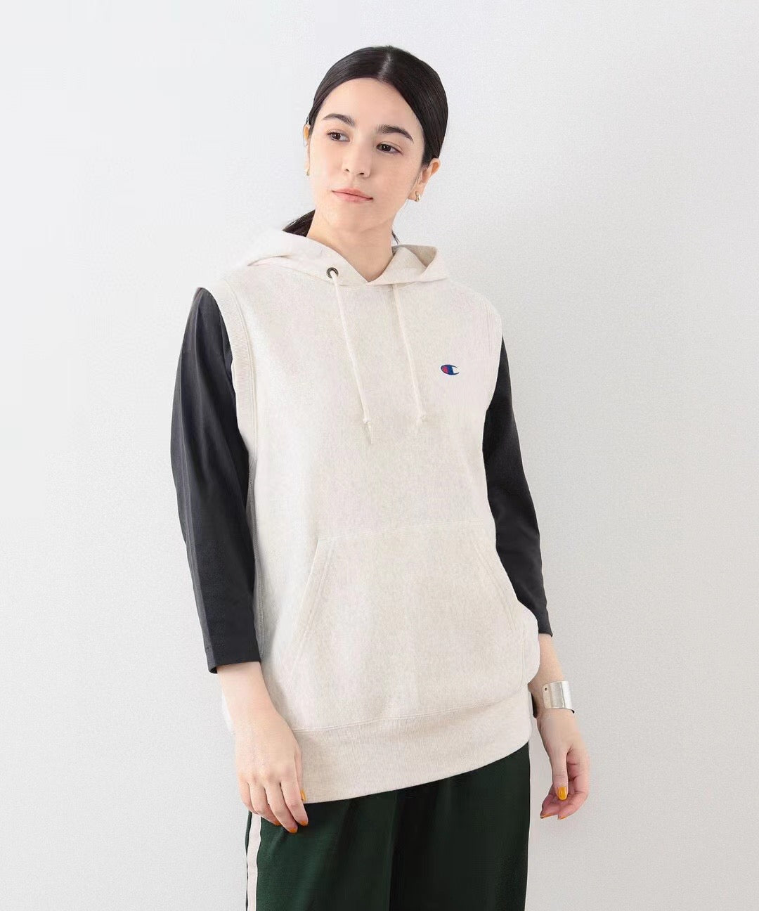 Champion x beams 接拼hoodies