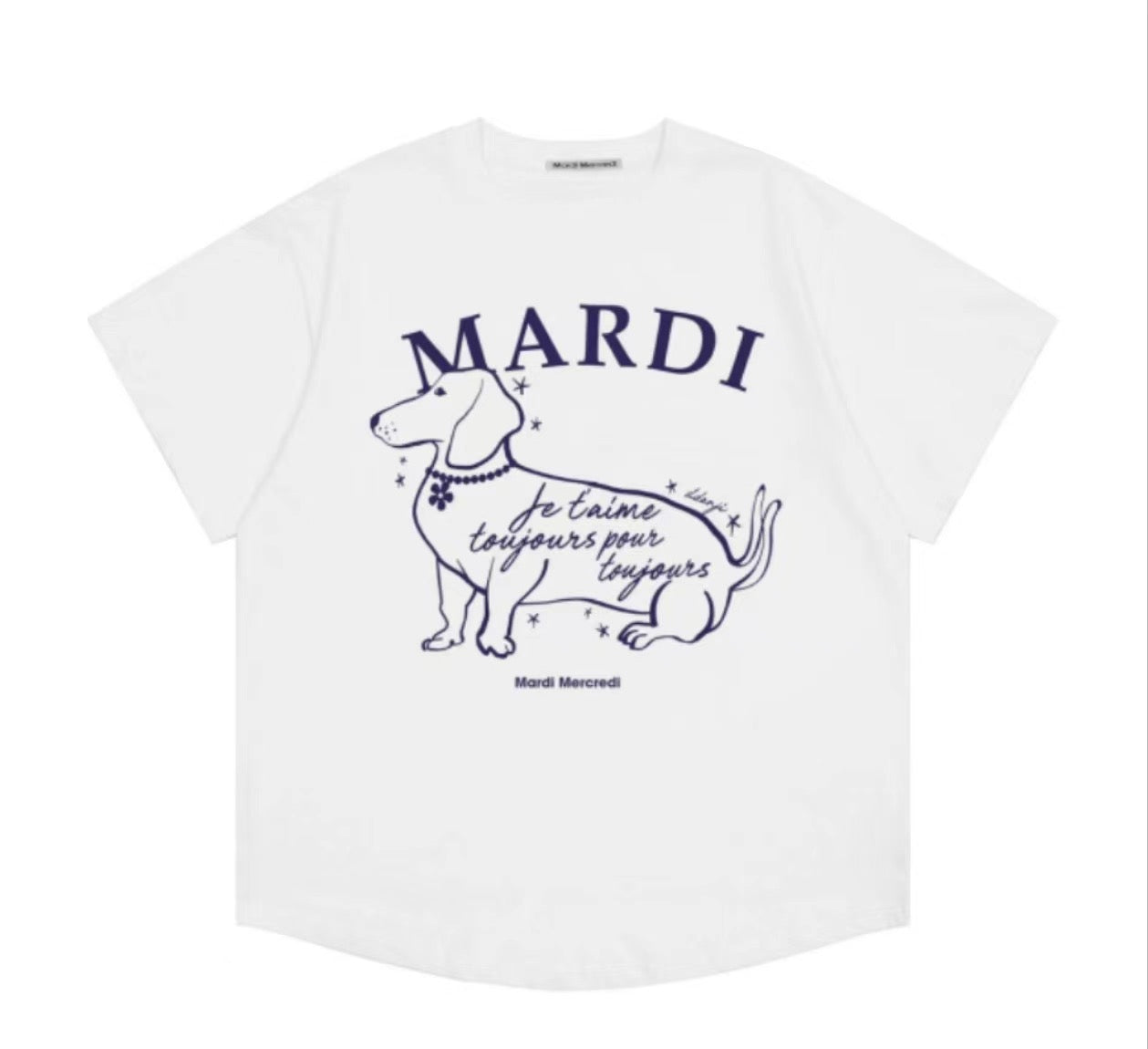 Mardi Mercredi dog logo tee