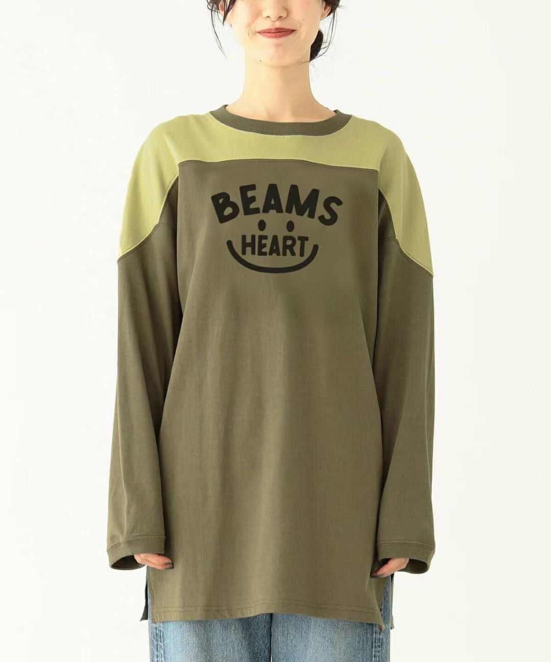 Beams heart 撞色長tee