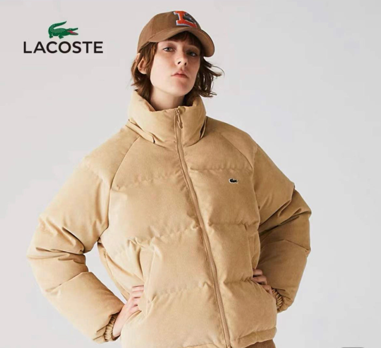 Lacoste 燈芯絨羽絨