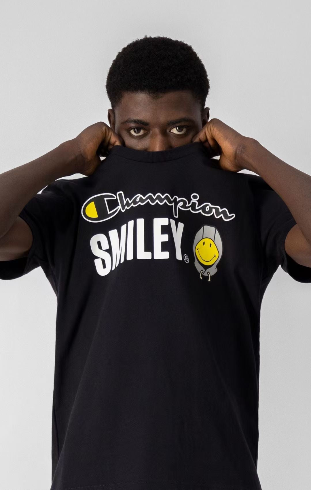 Champion x smiley logo pattern 50th 紀念tee