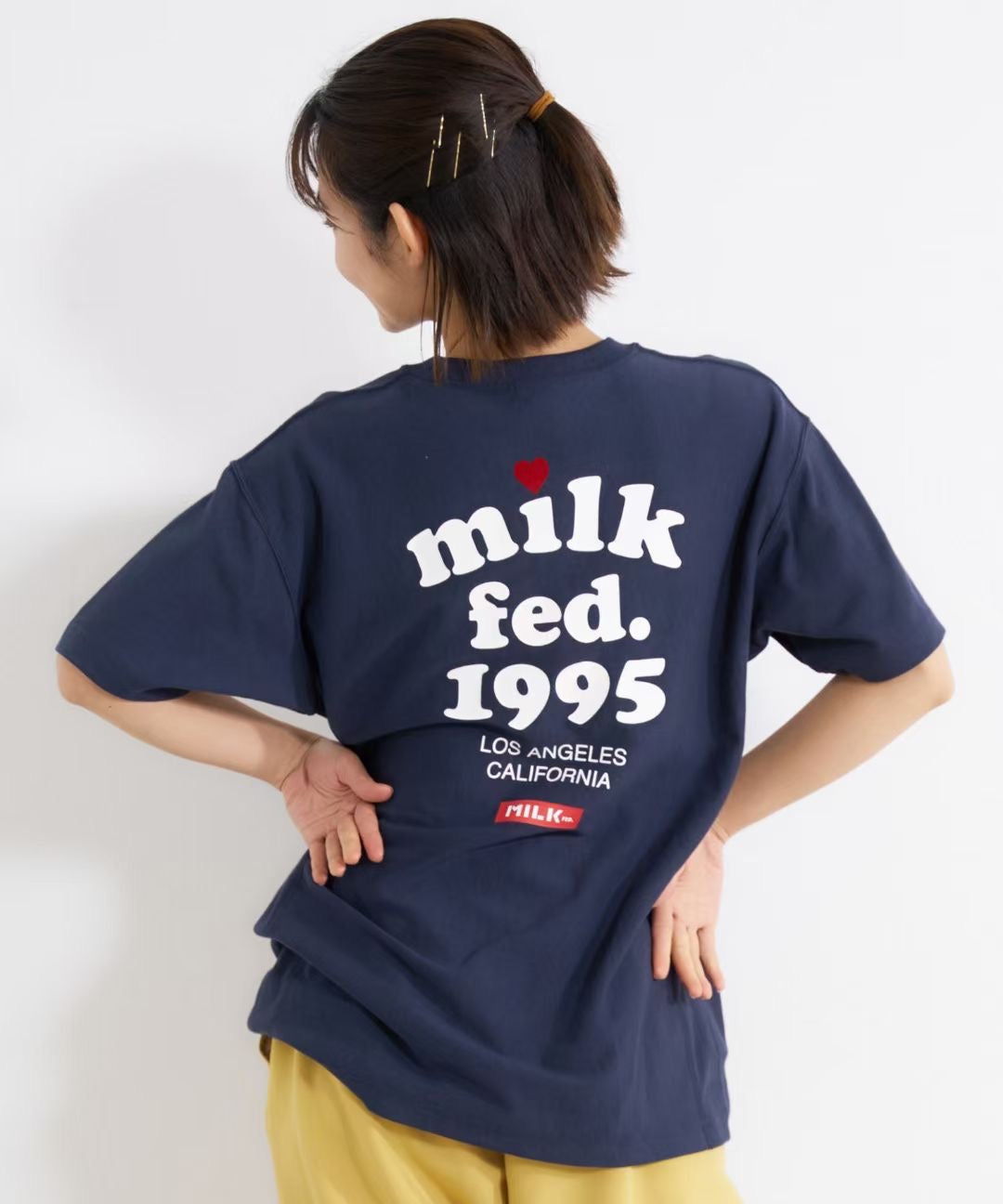 Milkfed x champion 心心tee