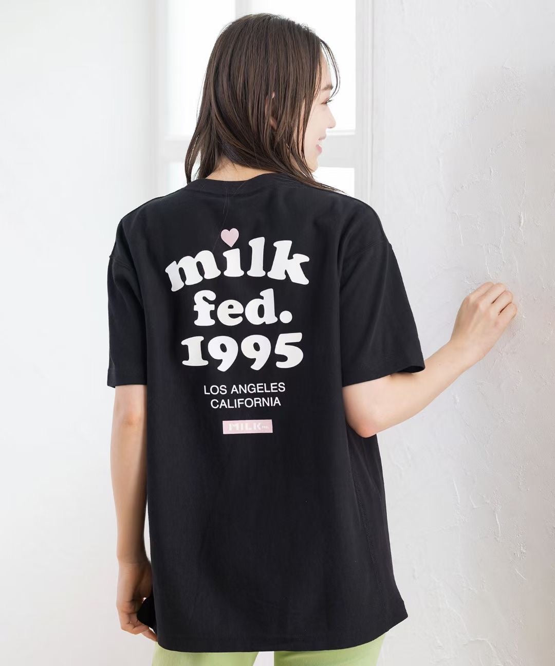 Milkfed x champion 心心tee