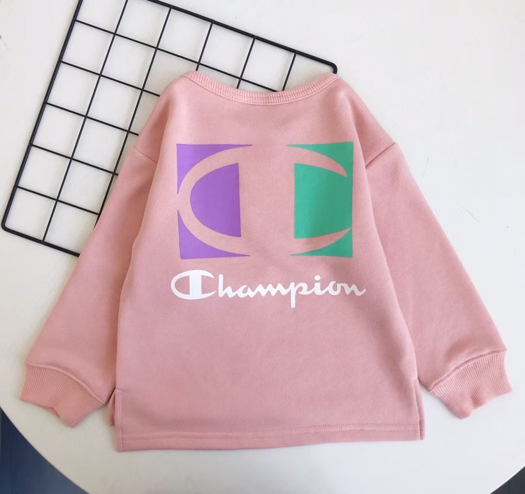 Champion 童裝印花衛衣