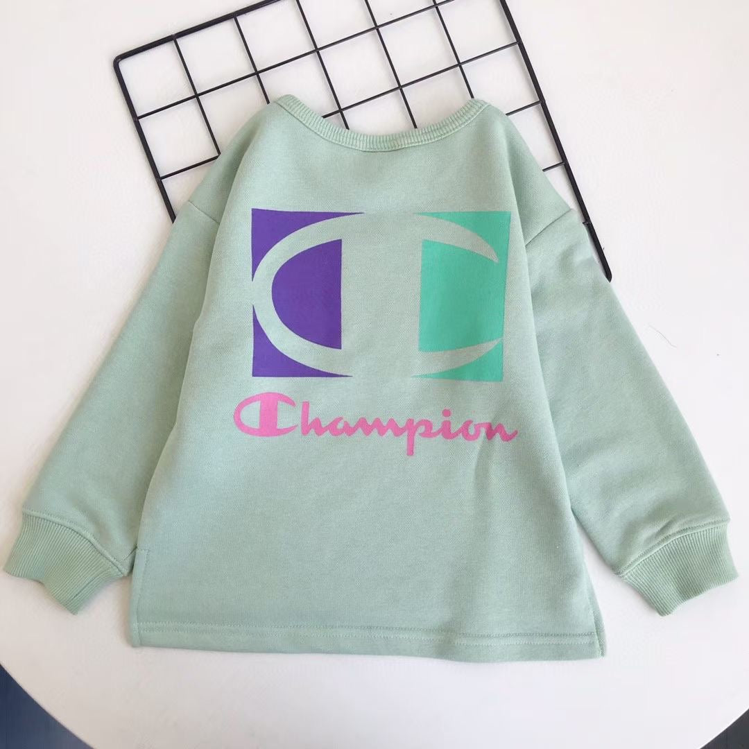 Champion 童裝印花衛衣