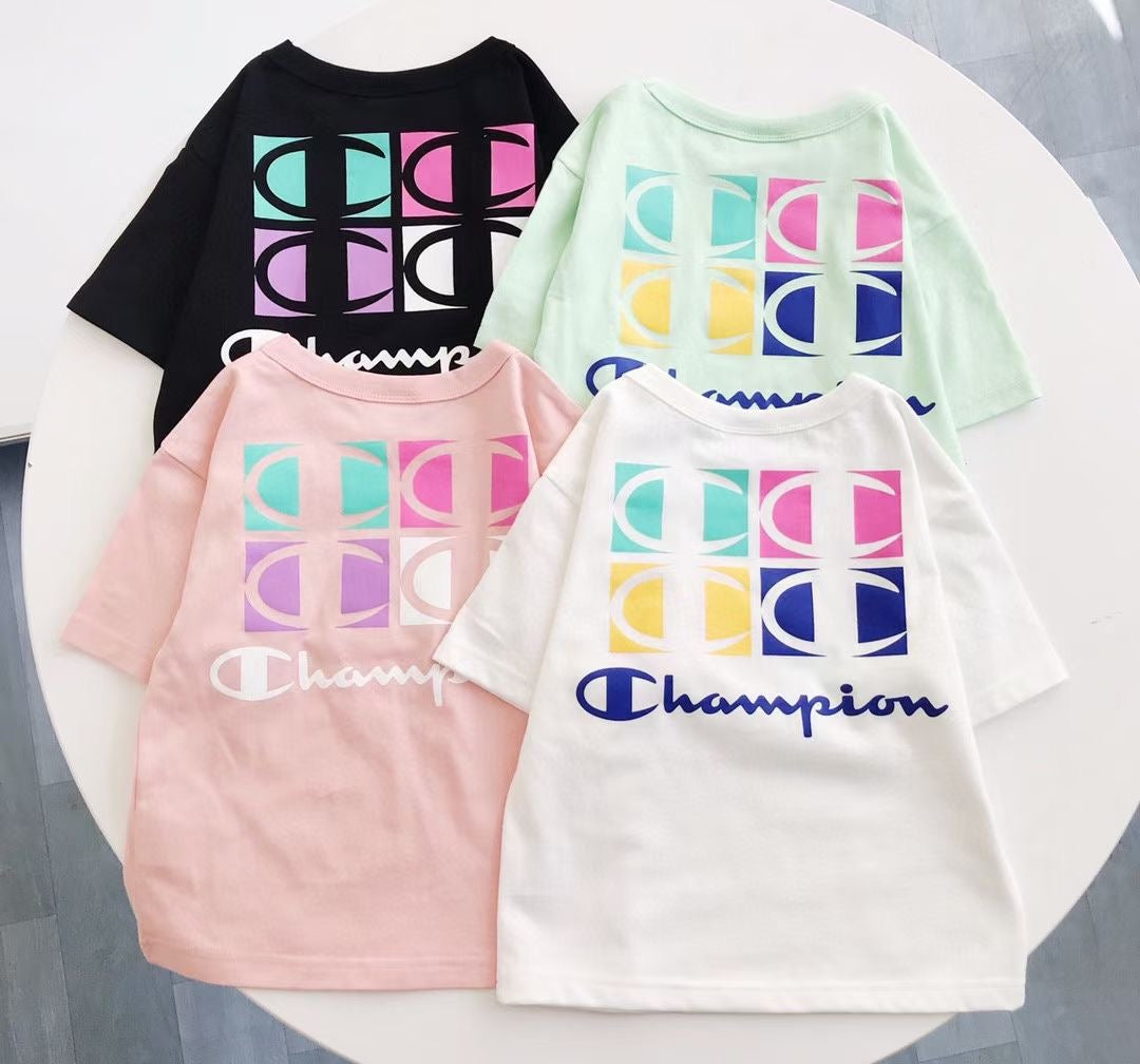 Champion 童裝 印花tee