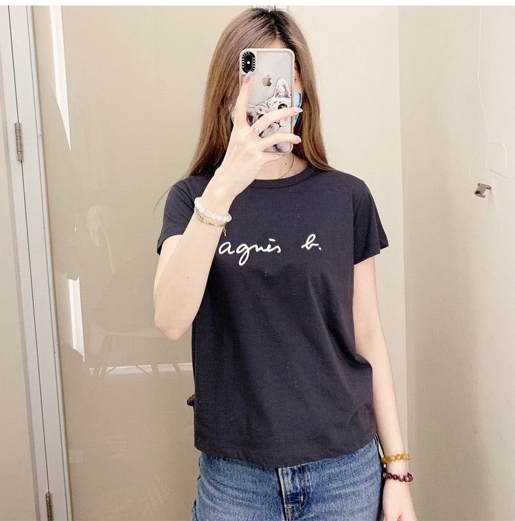 Agnes b logo tee