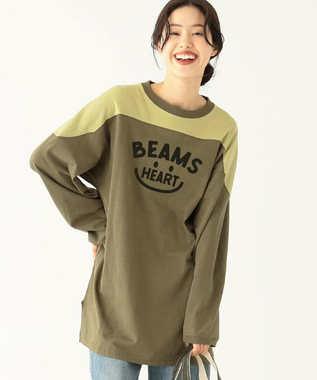 Beams heart 撞色長tee