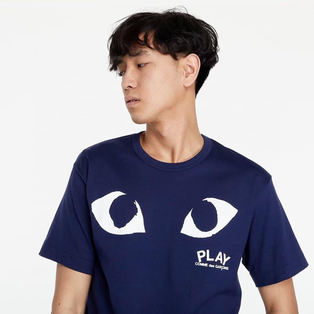 Comme Des Garçon play 眼睛 短袖tee