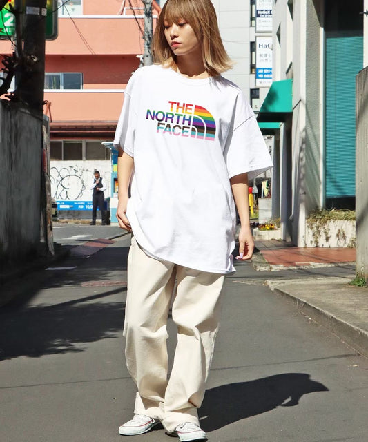 TNF rainbow tee