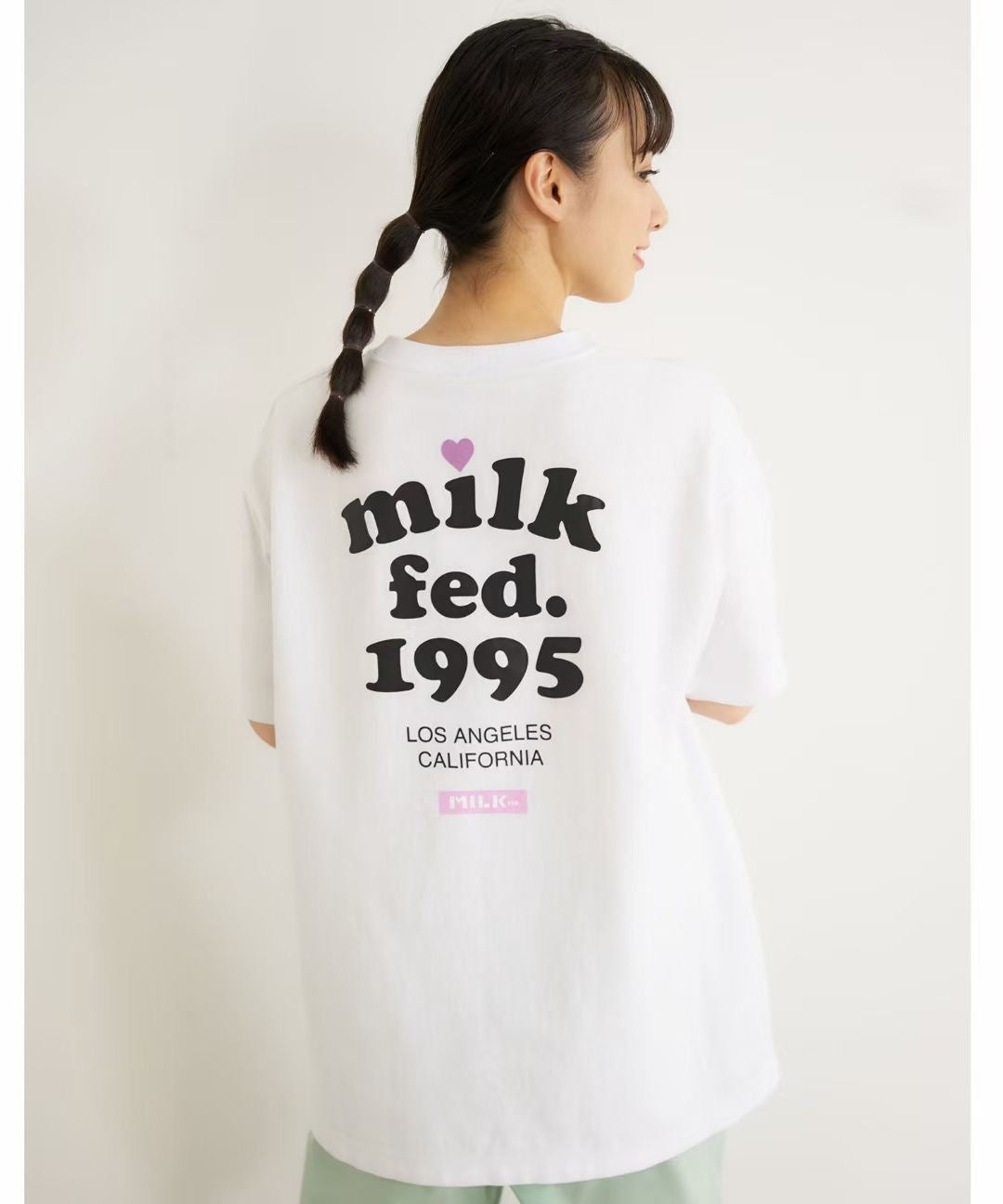 Milkfed x champion 心心tee