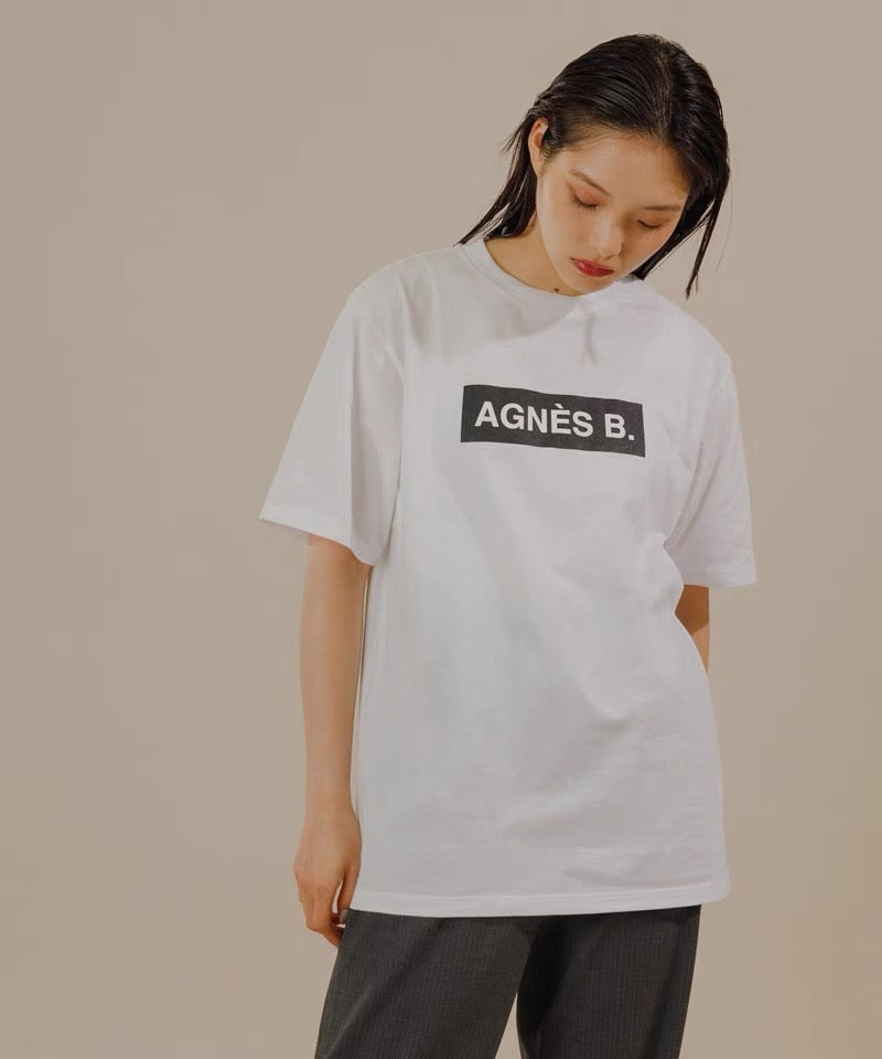 Agnes b 字方格tee