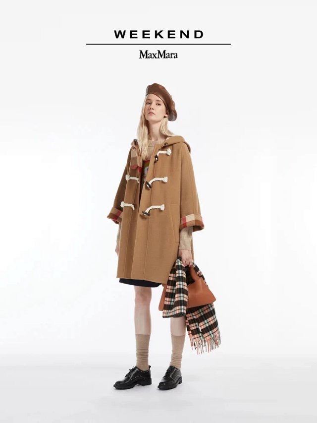 MaxMara 純羊毛斗篷漁夫褸