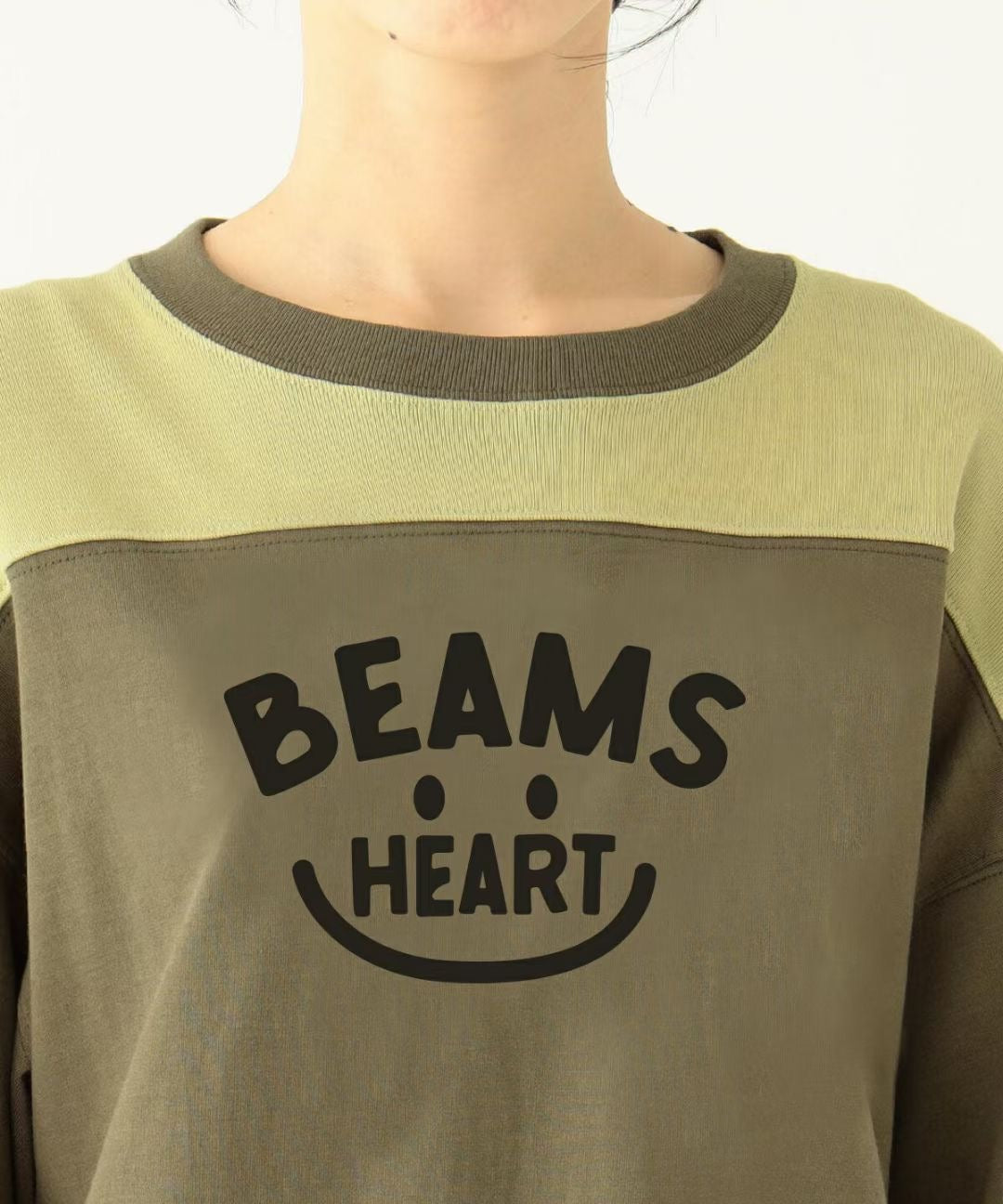 Beams heart 撞色長tee