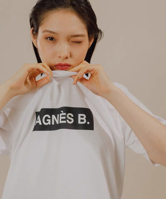 Agnes b 字方格tee