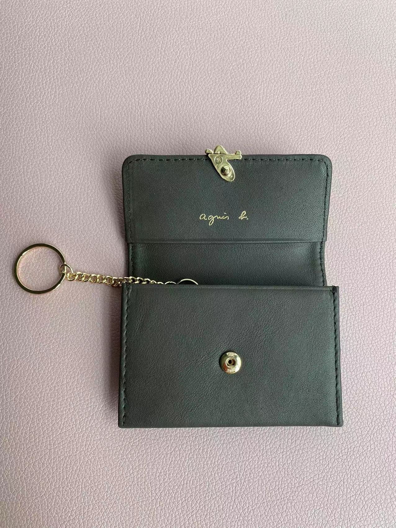 Agnes b 牛皮coins bag