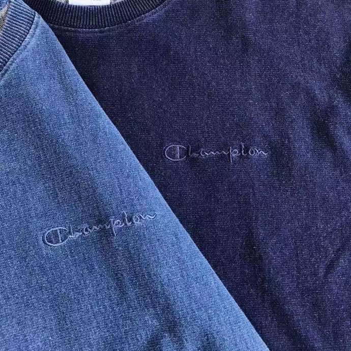 Champion 牛仔毛圈料tee