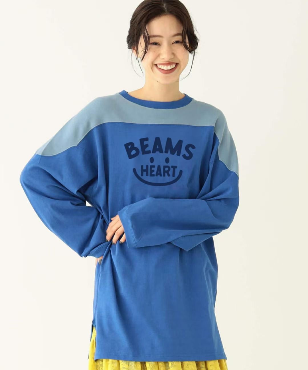 Beams heart 撞色長tee