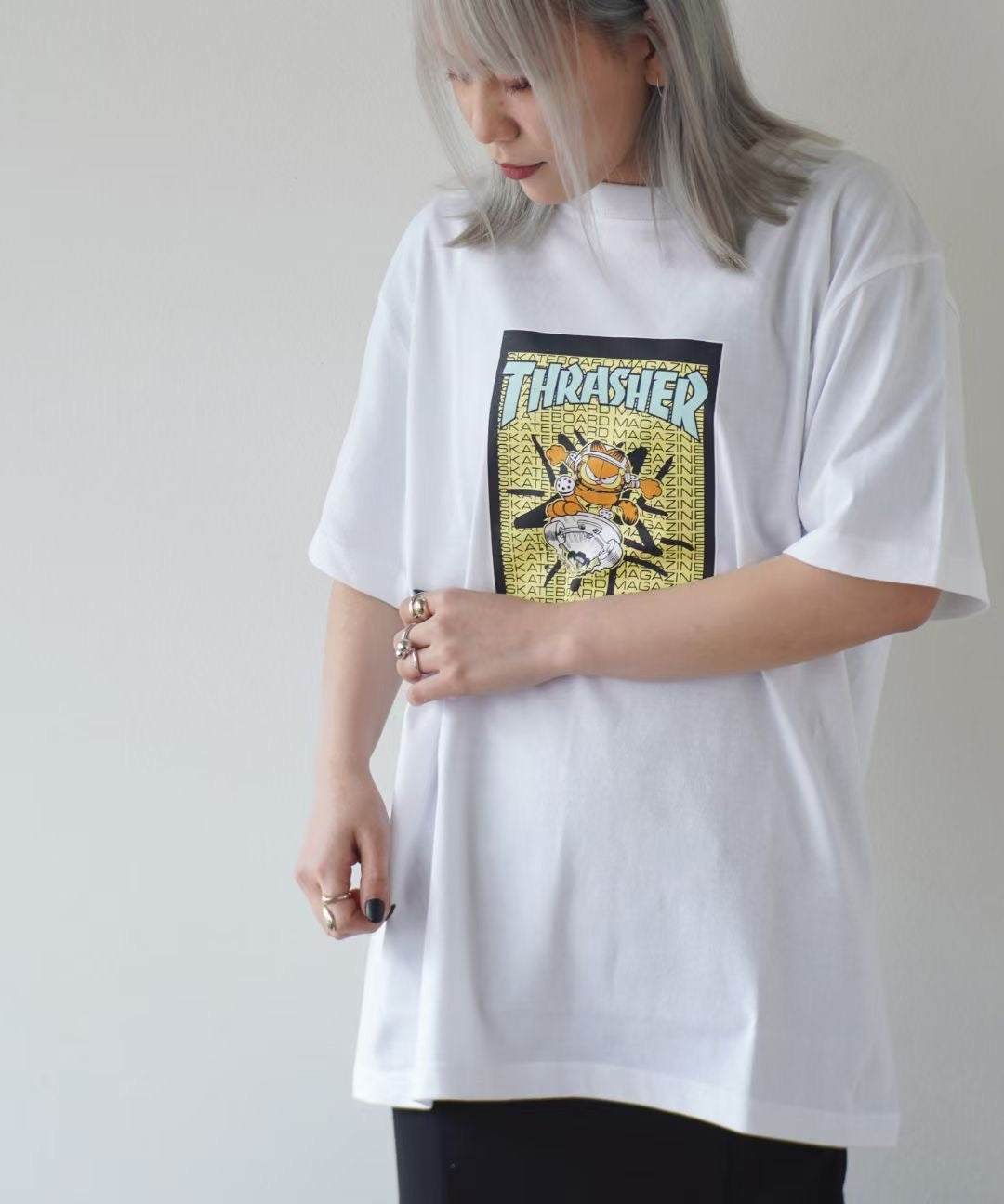 Thrasher x Garfield tee