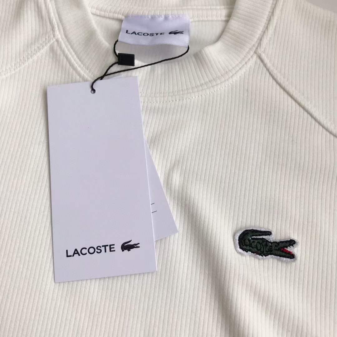 Lacoste 淨色加絨tee