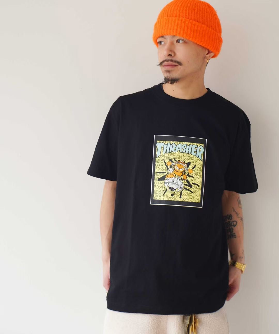 Thrasher x Garfield tee